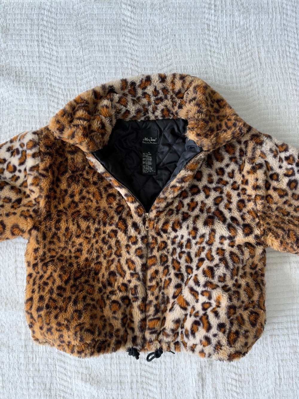Me Jane Leopard print faux fur jacket